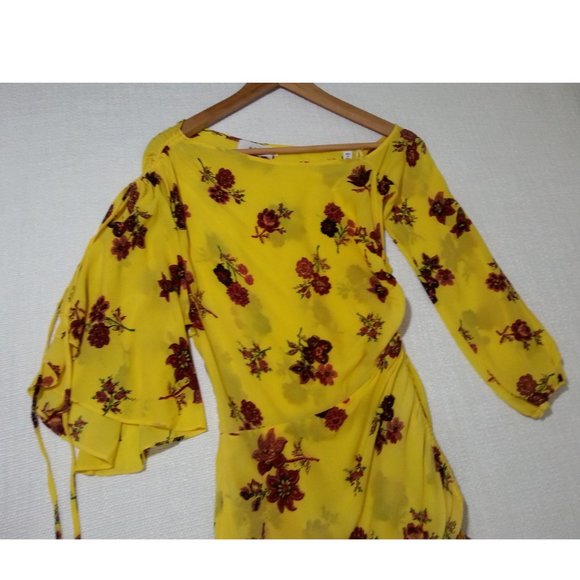 A.L.C. Florence One-Shoulder Ruched Ruffled Dress - Picture 6 of 14